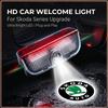 2 Pezzi LED Proiettore Ombra Fantasma per Portiera Auto Lampada di Benvenuto Logo Auto Senza Fili Per Skoda Octavia MK2 MK3 2 3 A7 Fabia Karoq Kodiaq Superb Rapid Kamiq