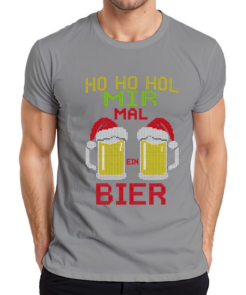Ho Ho Get Me A Beer Christmas Knit Beer Mug Beer Lover Unisexs Tshirt