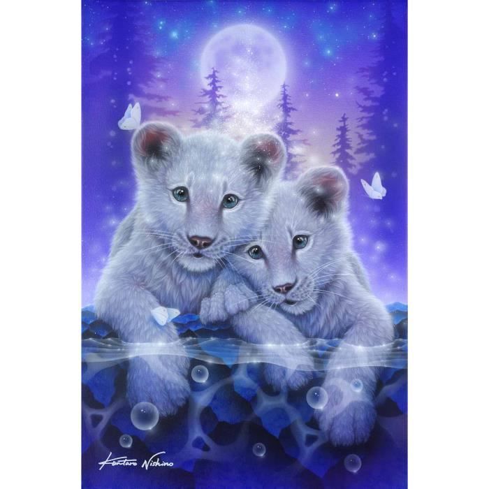 Diamond Painting - Diamond Painting - Picture Frame Crystal Art - 21x25cm - Multicolore - Tigre