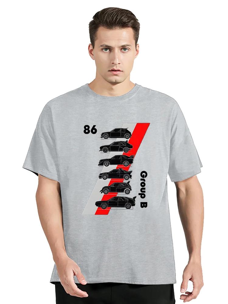 86 Group B Legends Rally Cars T-shirt Funny Tee TShirt Cotton Summer T Shirt Black Tops Tees Hip Hop Streetwear Unisex