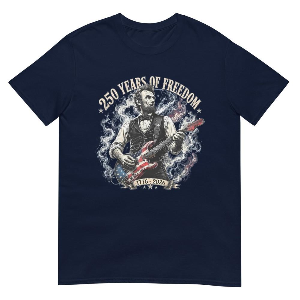 Abraham Lincoln Playing Electric Guitar Us 250th Anniversary Tshirt S