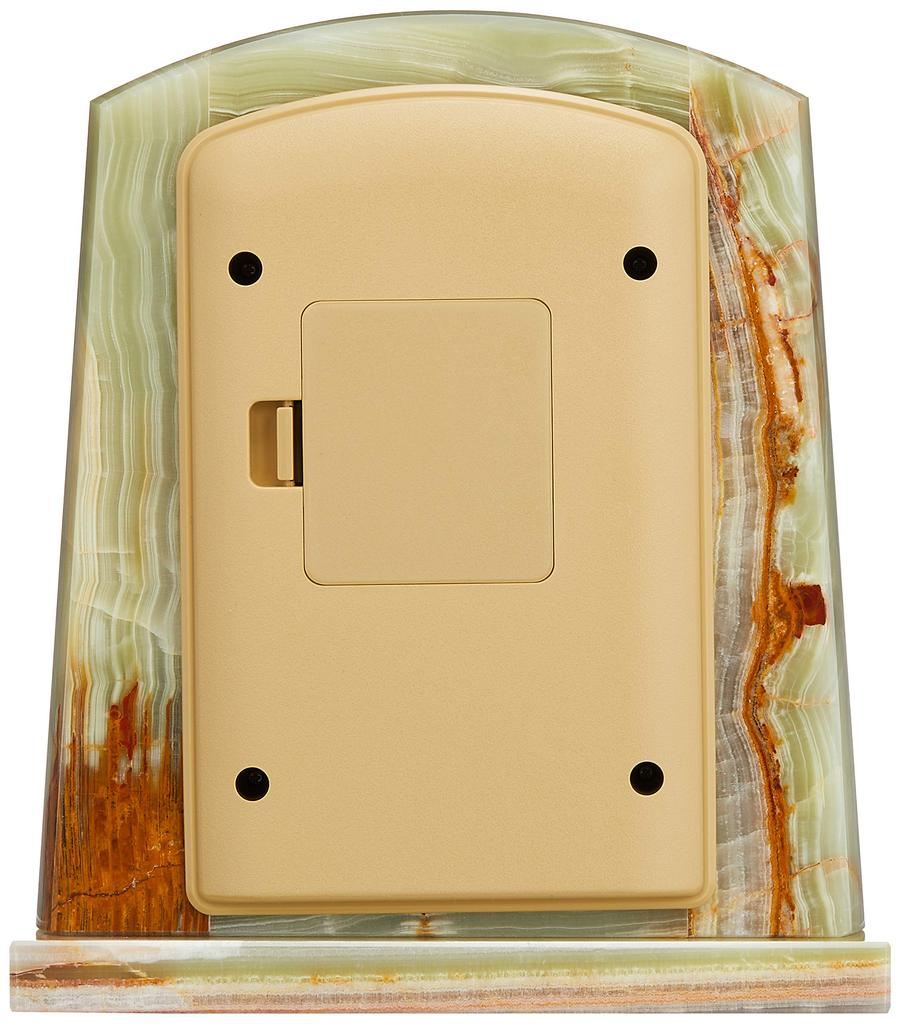 Seiko Clock Seiko Clock Table Clock Radio Analog Rotating Ornament Onyx Frame BY223M SEIKO