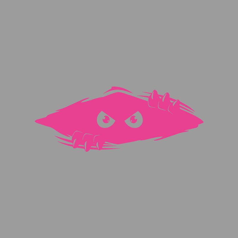 Peeking mud monster Decals & Bumper creative&funny stickers for cartoon fans&lover,high quality for car trucks motorcycles