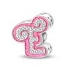 New In Copper Color Zircon Collection Pink 26 Letters Bead Charms Compatible With Pand 3mm Bracelets Do It Yourself Charm Pendant Woman Jewellery