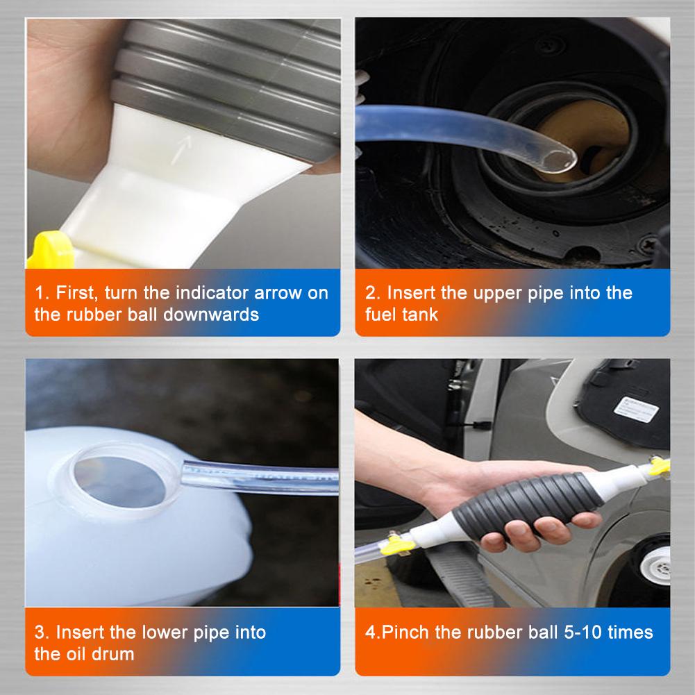 2M Handy Manual Gas Oil Pump Car Fuel Pump Hand Straw Pump Durable For Liquid Gasoline Tuning Fuel Gasoline Diesel Pump