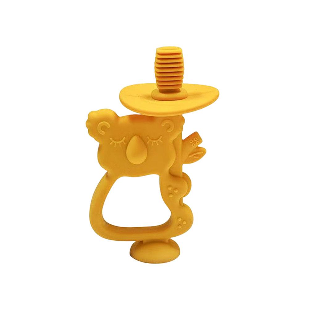 

Animal Koala Baby Silicone Teether Chew Toy Teething Ring Training Toothbrush BPA Free Safe Toddle Infant Baby Accessorie жовтий