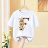 Floral AZ Kids Tshirt 26 Letters Cute ABCD Cartoon Short Sleeve Tee for Girls Summer Fashion Polyester Fabric