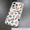 Cartoon dessert animal apple 15 mobile phone case iphone14promax transparent soft glue 13/12/11 anti-drop XR