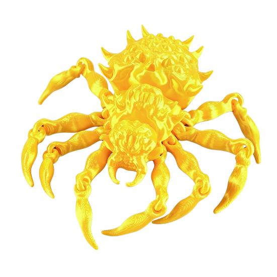 3D Printed Articulated Spider Model, Flexible Animal Figure with Movable Joints for Halloween Home Office Desktop Decor