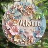 2D flat hanging decorative signs,interior wall or door decoration,garden decoration,"Welcome"logo,a housewarming gift for friends