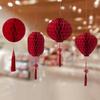 Red Chinese Lanterns Spring Festival Paper/Felt Lantern Chinese New Year Decorations Door Wall Decor Wedding Party Supplies