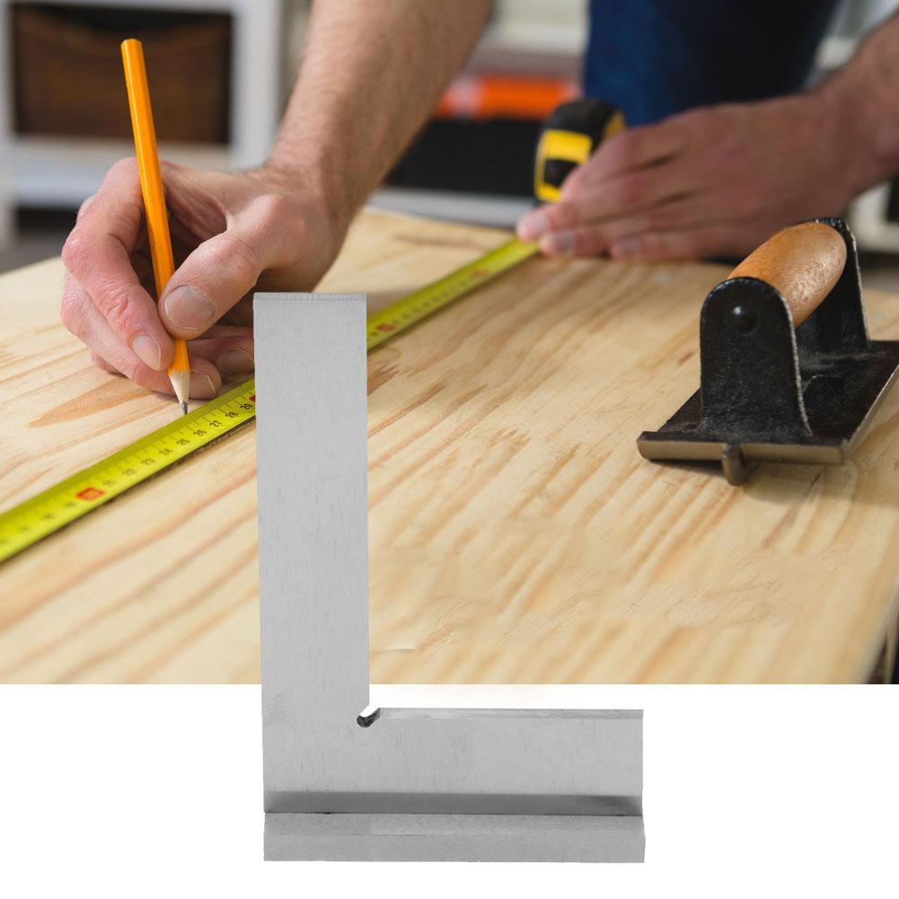 High Accuracy Carbon Steel Flat 90 Degree Right Angle Ruler with Seats Engineer Tool #3