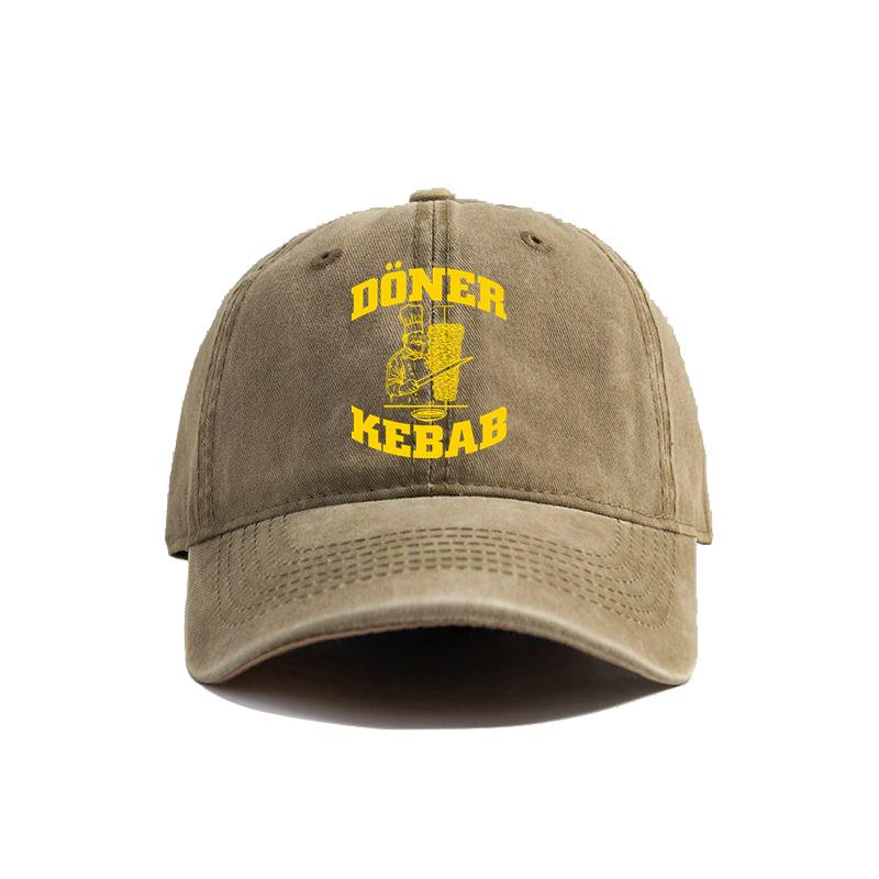 Döner Kebab Baseballkappe Distressed Hüte Kappe Döner Kebab Herren Retro Outdoor Sommer Verstellbare Mütze