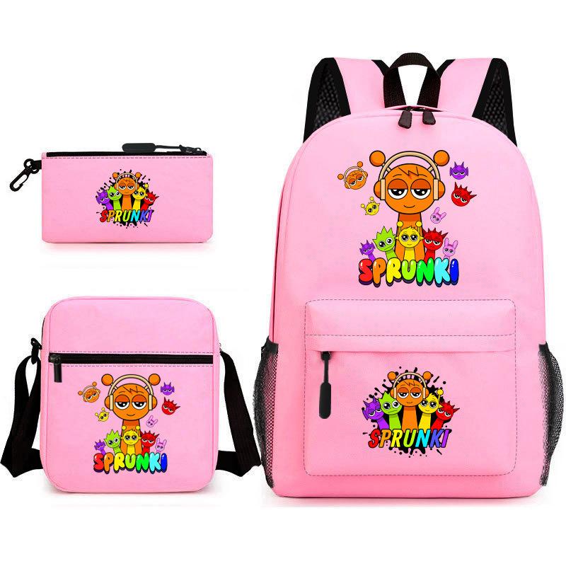 3-delige Schoolrugzakset voor Studenten Grote Capaciteit Oxford Stof Schooltas met Schouderband en Etui 3 piece set