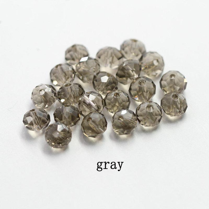 Big Sale 6-8mm Crystal Round Beads Colorful Charms Glass Loose Beads for Jewelry Making Necklace Bracelet Accessories