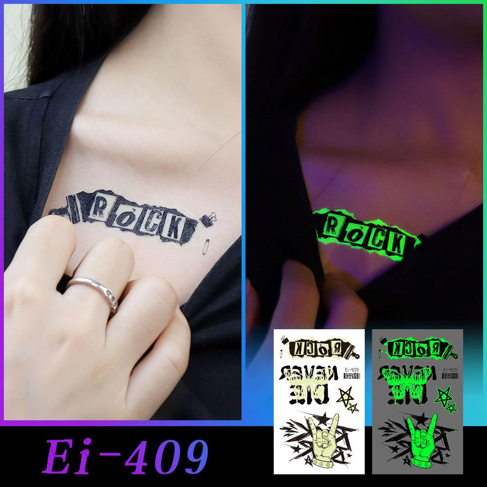 New Luminous Waterproof Rock Band Tattoo Stickers for Concerts & Music Festivals