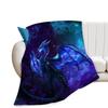Cool black gold dragon blanket soft flannel blanket living room bedroom sofa office decoration blanket