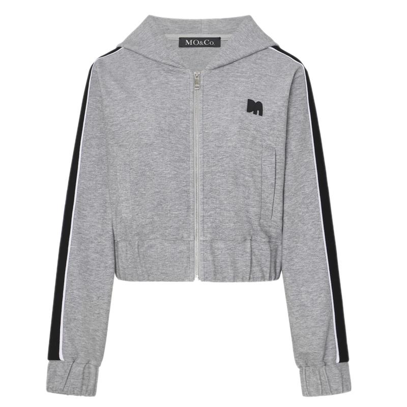 

MO&Co. Повседневная спортивная куртка с капюшоном и резиновой нашивкой S