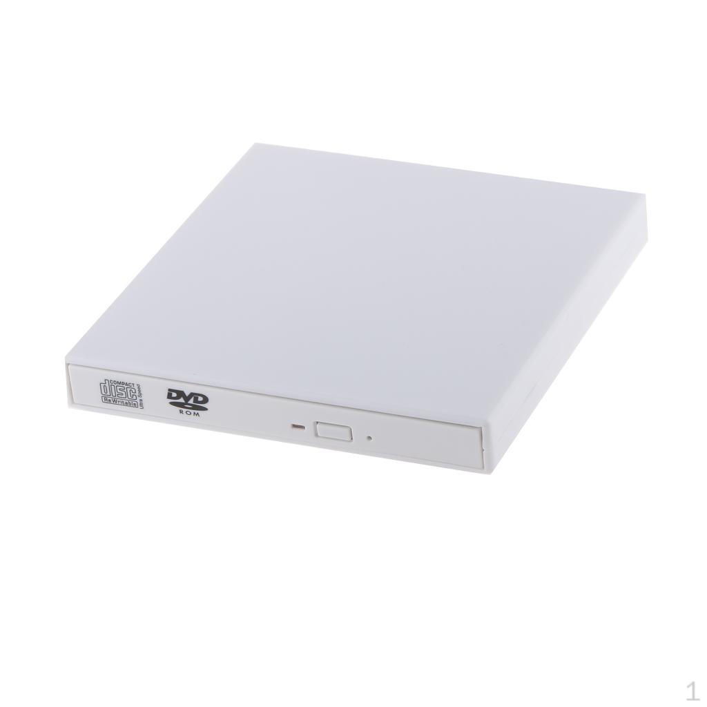 USB 2.0 External DVD Combo CD-R/RW CD-ROM DVD-ROM Burner Drive for Laptop White
