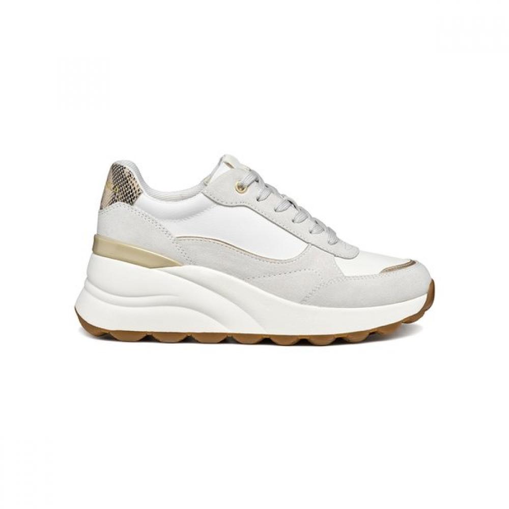 Geox Spherica Ec13 Wide Women Sneaker   Gray White W1x5xwa4s71 39(250)
