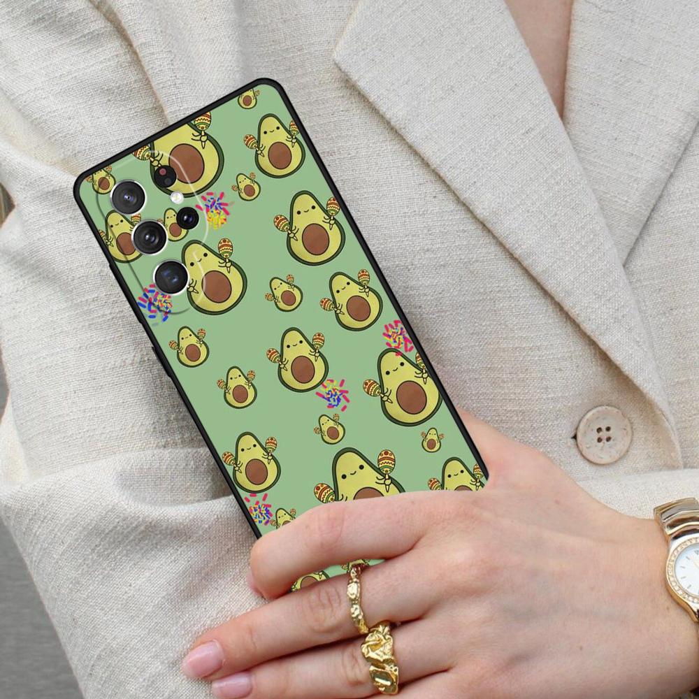 Cute Avocado Cell Phone Case for Samsung Galaxy S26 Ultra S25 S24 S23 S22 S21 S20 Note10 Cover