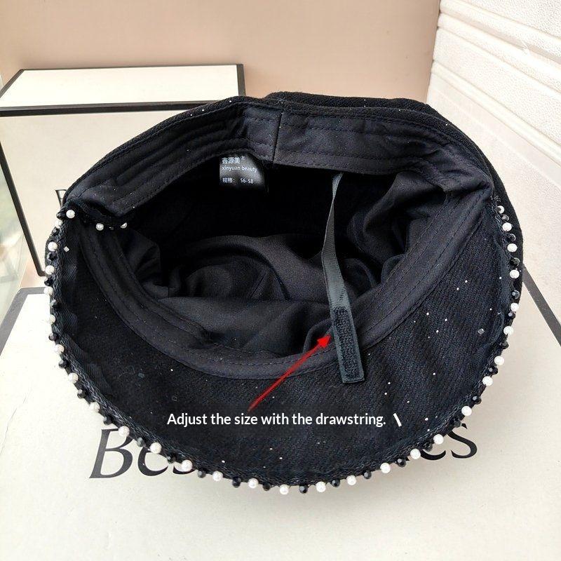 Hats Autumn Winter New Arrivals Bow-Tie Octagonal Caps Ladies' Duckbill Caps Nautical-Style Hats Fashionable Berets