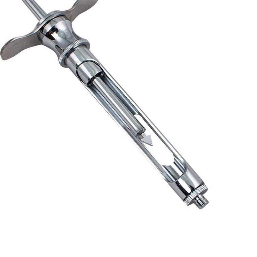 1PCS Stainless Steel Silver Dental Aspirating Syringe Dentist Surgical Instruments 1.8ML With Head