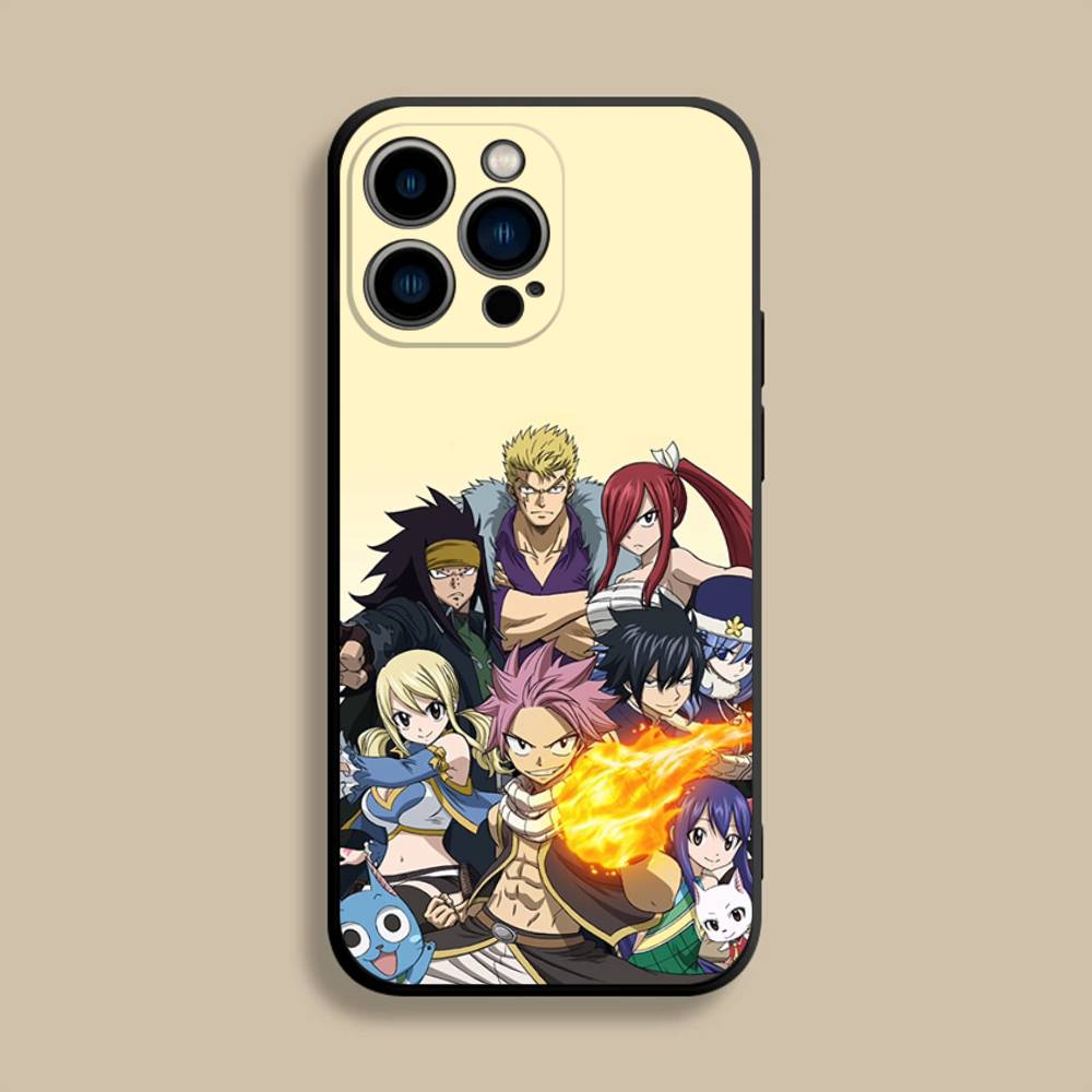 Anime Fairy Tail Comics Phone Case For iPhone 17,16,15,14,13,12,Pro,Max,Plus,E,SE4,Air,Mini Black Soft Cover
