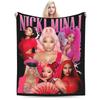 Nicki Minaj Rapper Blanket Fleece Print  Breathable Super Warm Throw Blankets for Bed Outdoor Rug Piece