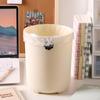 Mini Trash Can, Cute Desktop Waste Basket, Small Garbage Bin for Office, Home, Dorm Cream