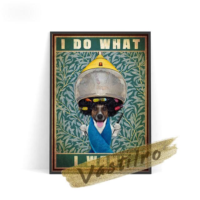 

Юмористическая ложка животное Парикмахерская плакат домашнее животное салон красоты художественный принт настенная живопись весело минималистское украшение дома 21cm×30cm NoFrame