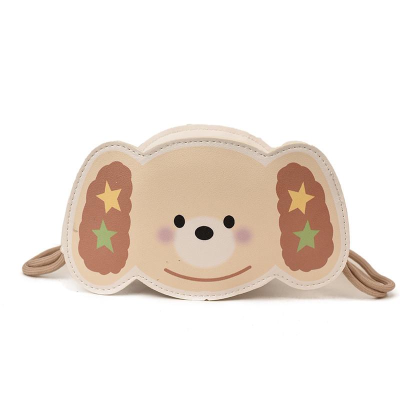 

Childrens Cartoon Shoulder Crossbody Bag With Rabbit And Dog Design Khaki Dog