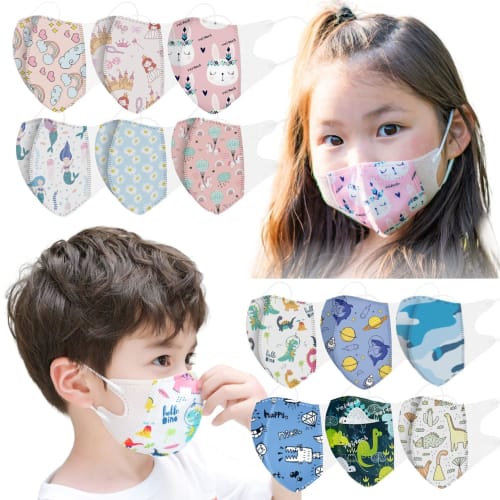EdutoysLand Children's Daily Masks, 3D Nonwoven Fabric [50/30 Masks] Assorted Set for Toddlers, Kids Masks for Girls and Boys, Daycare, and Kindergart