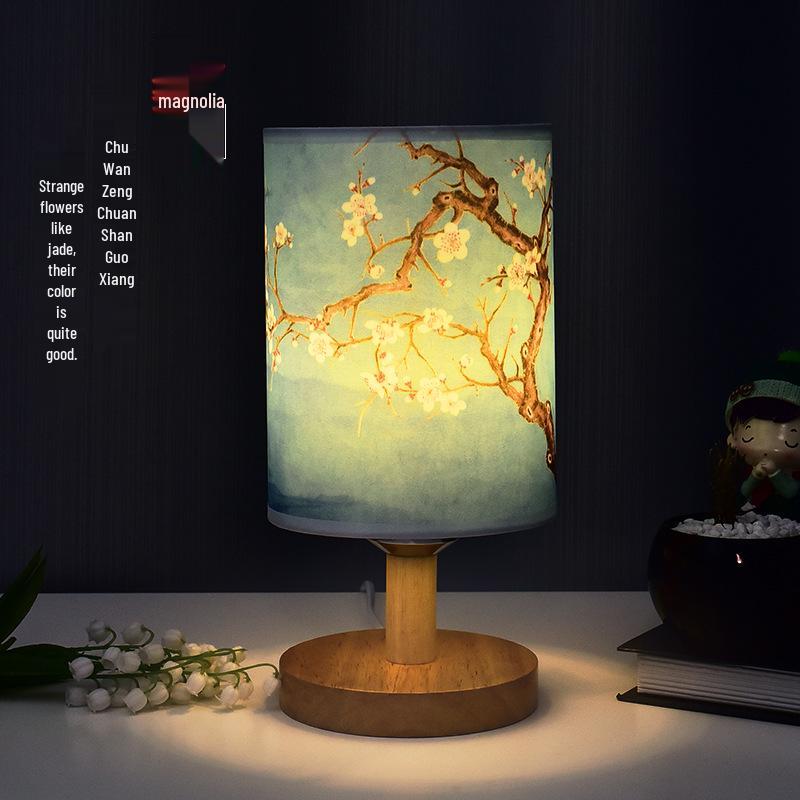 Chinese Artistic Retro LED Desk Lamp for Bedroom or Dormitory