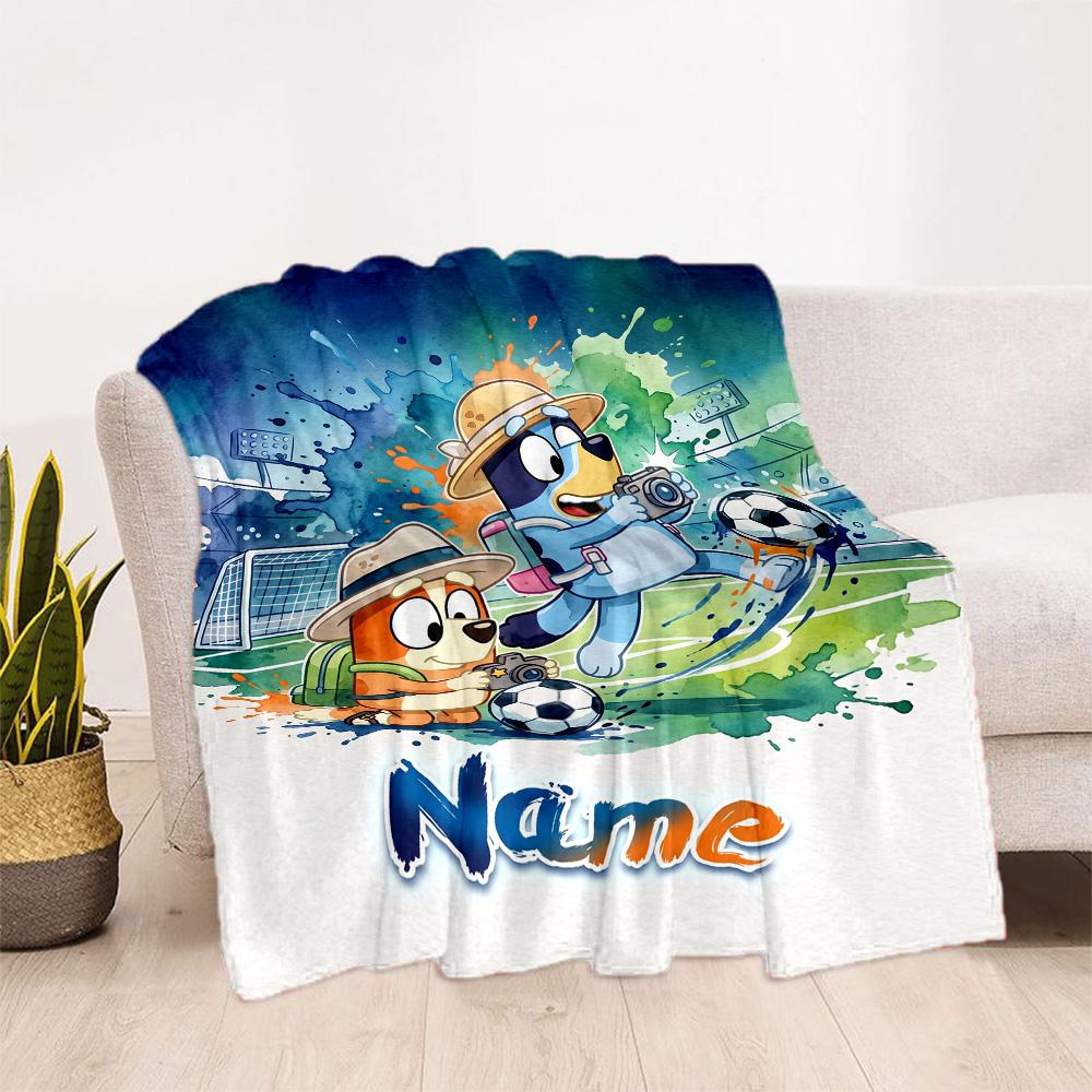 Football Fun Friends Customize Your Name Blanket Lightweight Customizable Blanket Durable Comfort Throw For Home Decor Bedding Picnics Bed