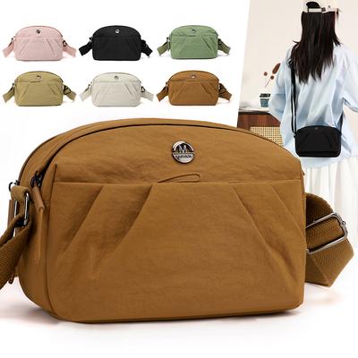Leichte wasserabweisende Nylon-Tasche Umhängetasche Damen Mehrschichtig Große Kapazität Schultertasche