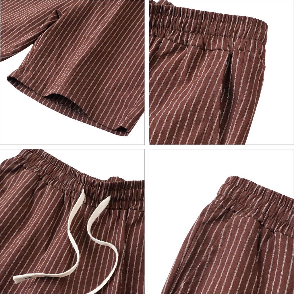Men's Casual Summer Drawstring Shorts with Pockets Lightweight Comfortable Fit Elastic Waistband Suitable for Outdoor Activities