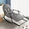Single Red Recliner: Lazy Sofa Rocking Chair for Adults - Tech Fabric, Home & Balcony Leisure, Convertible To Lounger