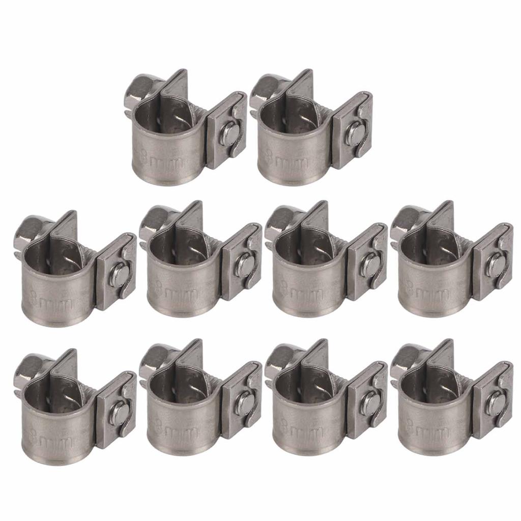 10 Stück Edelstahl Mini Kraftstoffleitung Schlauchschelle Klemme 6mm-20mm Optionale Größe