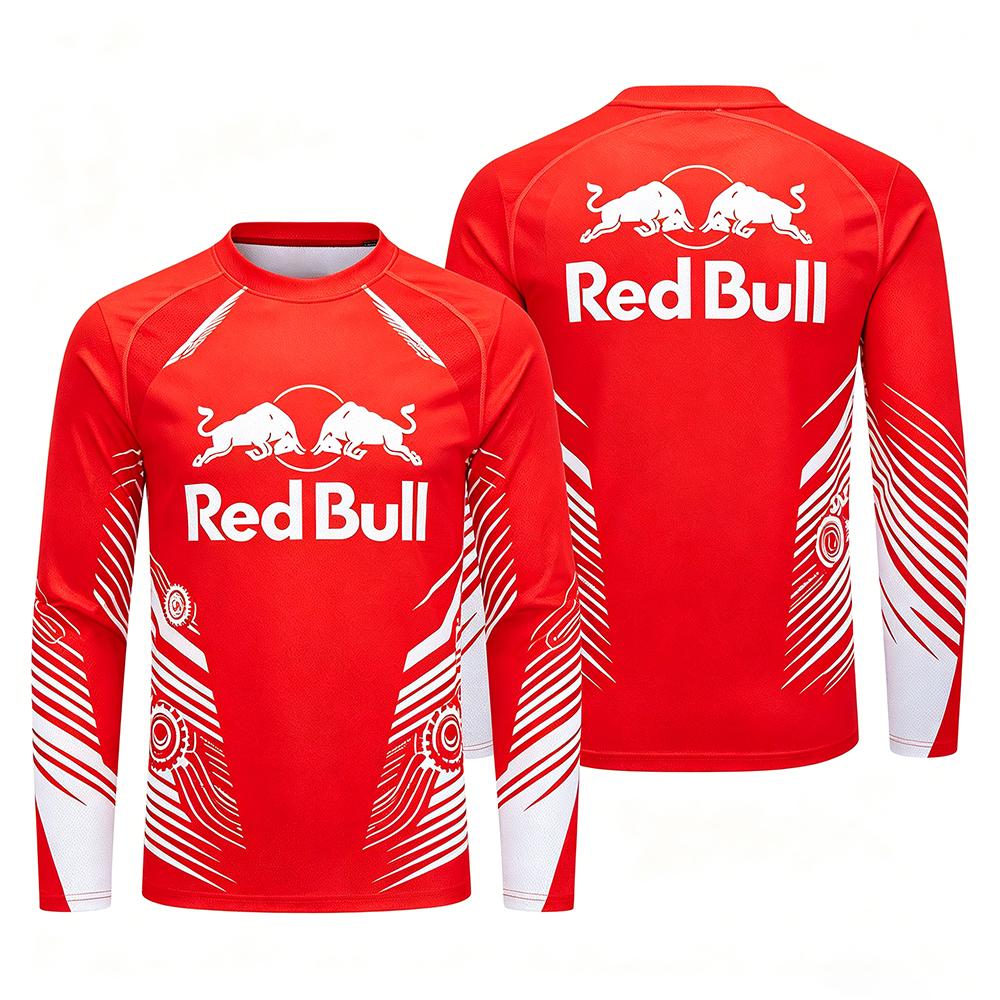 Red Bull Heren Lente en Herfst  F1 Racing en Motorfiets Kleding,  Niche Stijl, Nieuw Rond Hals Langarmig Shirt XL