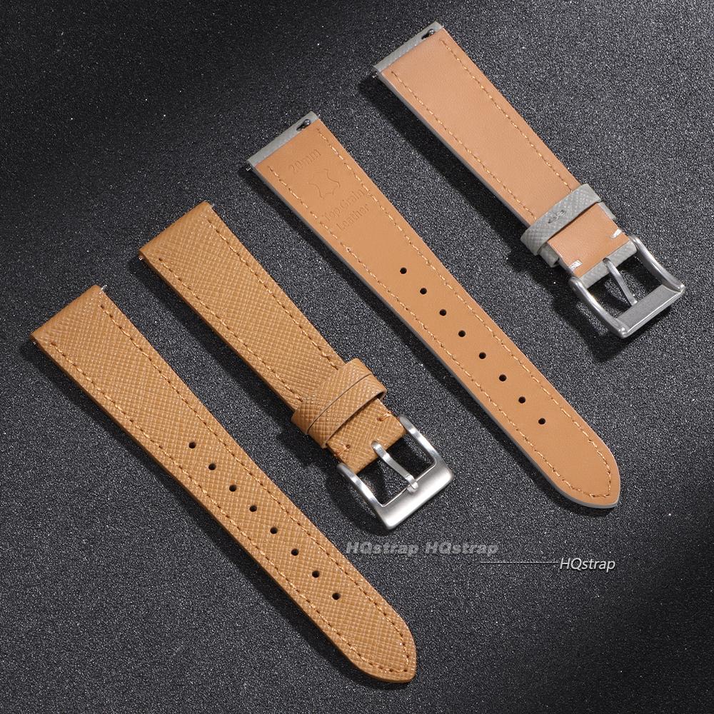 Calfskin Leather Watchbands Quick Release Watch Band 18mm 20mm 22mm for Smartwatch Strap Soft Belt Men Women Watches Accessories