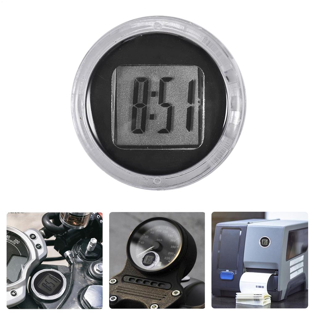 1pcs Mini Motorcycle Clock Stick-on Waterproof Shock Proof Electronic Watch Moto Digital Clock For Moto Decoration Accessories