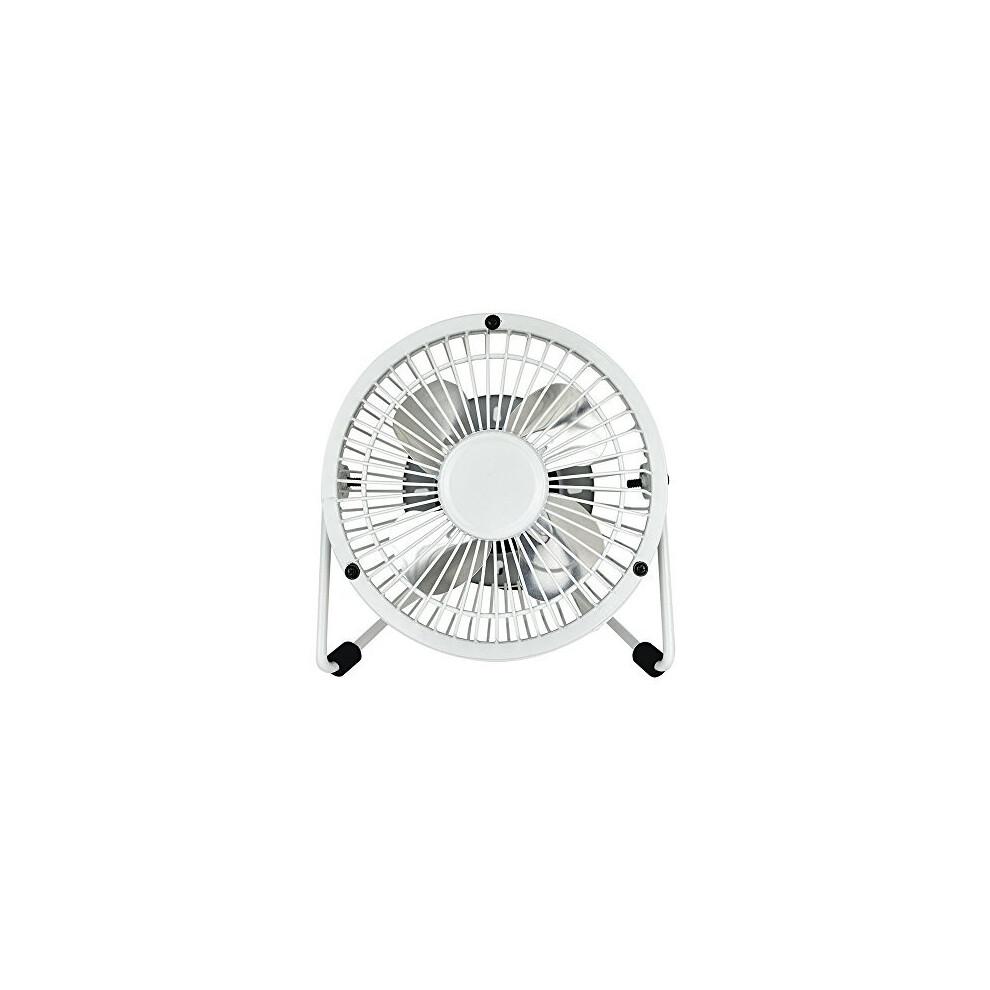 Status 4" Mini-USB-Schreibtischventilator - Weißes Metallfinish, SUSBWHWFAN1PKB4