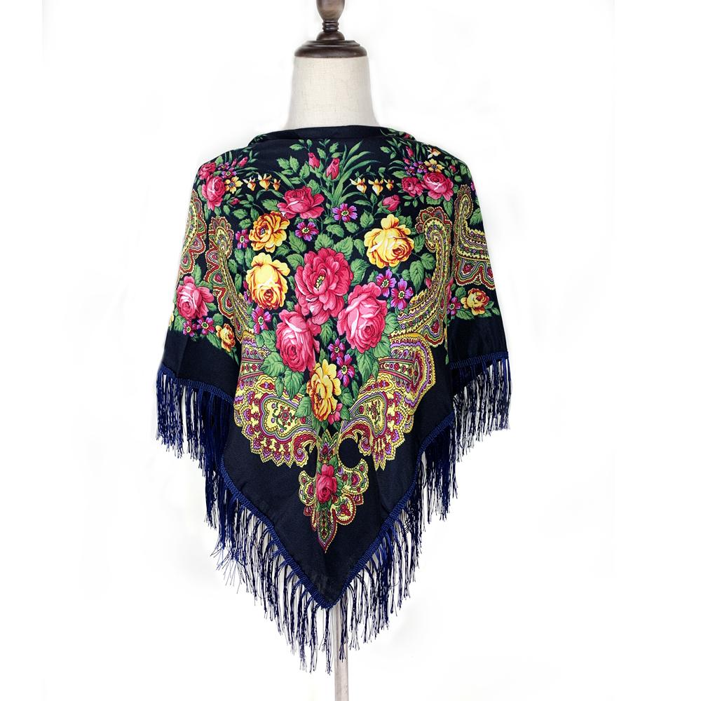 Traditional Ukrainian Square Scarf for Women