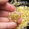 90pcs/box Golden Snowflake Nail Art Glitter, Christmas 3D Snowflake Nail Flakes, Nail Decoration Thin Patches