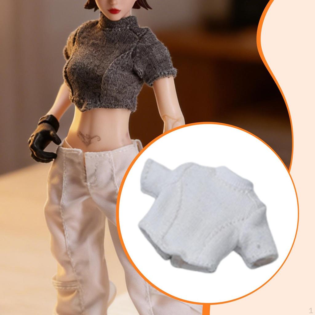 -Shirt Top for Female Dolls, Short Articulated Figures, Made of Quality Material, Suitable