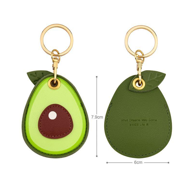 Bamen Bug Club Cartoon Access Control Card Leather Case Keychain Creative Cute Girl Key Pendant Bag Hanging Personalized Gifts