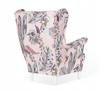ARI PRINT Wing Chair with Footrest Scandinavian Family Meble Pink