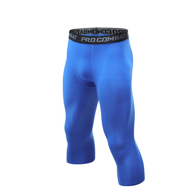 Quick-Dry High-Elastic Cropped Sports Leggings, Available In 9 Colors, Ideal for Fitness, Outdoor Training, and Basketball, Sweat-Absorbing Design.