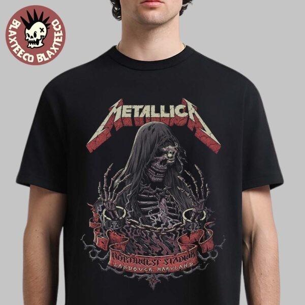 Футболка Metallica M72 Tour 2025 Лэндовер, Мэриленд, Цепной Скелет Арт Футболка Унисекс S